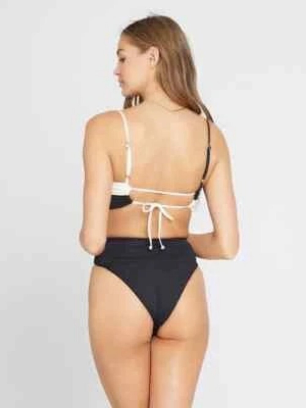 L*Space color-block bikini set black and cream - Picture 3 of 9